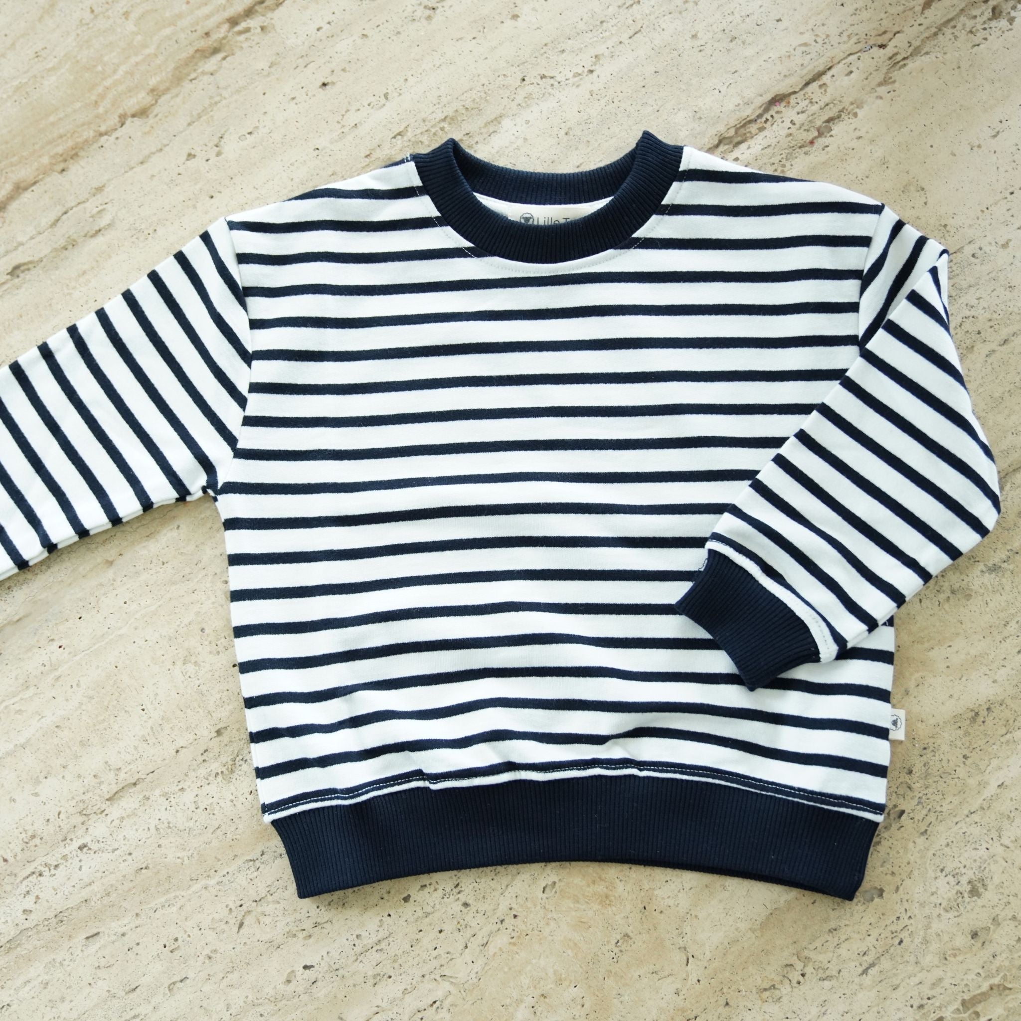Sweatshirt Caspar in offwhite marine