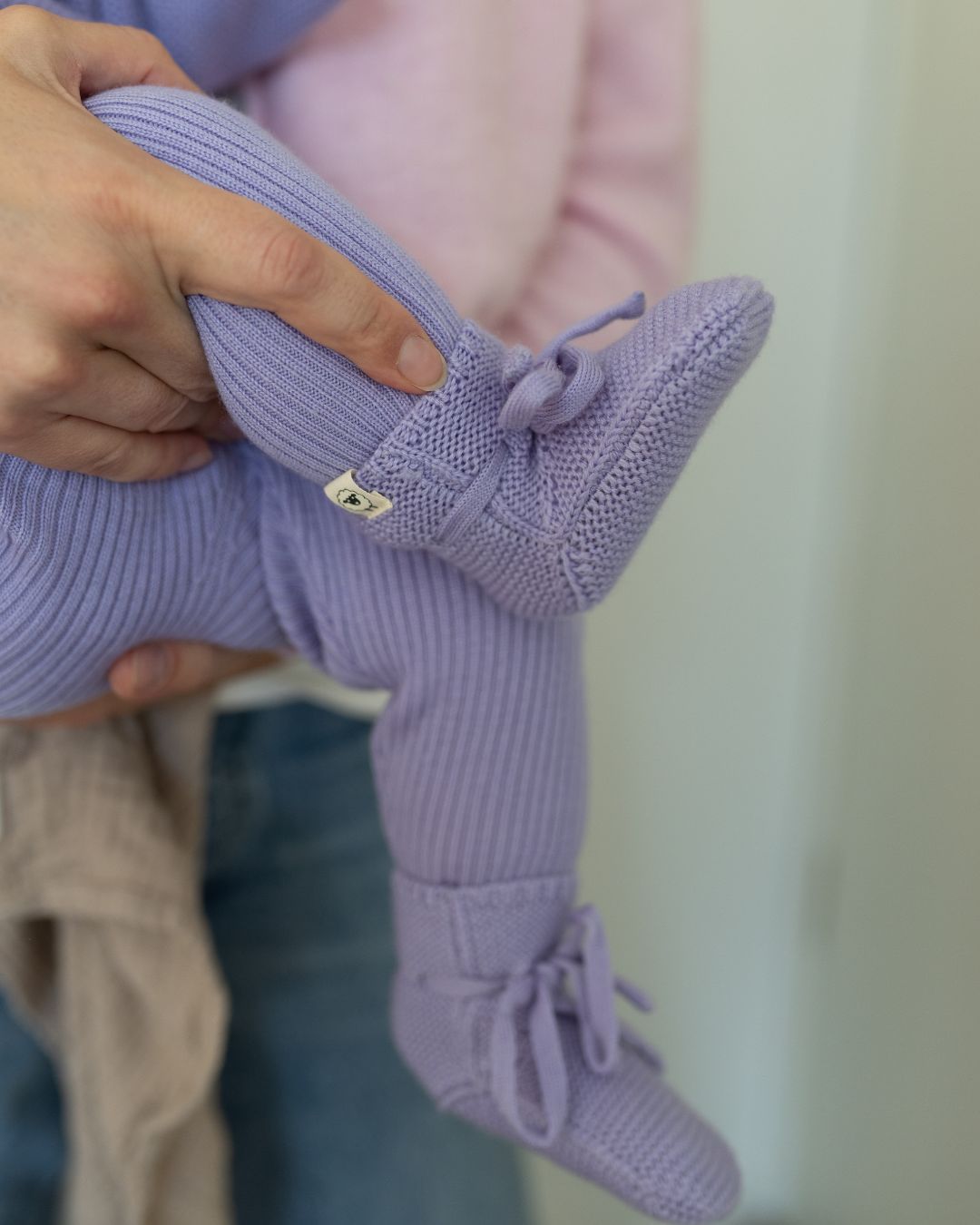 Babyschuhe "Toni" in lavendel