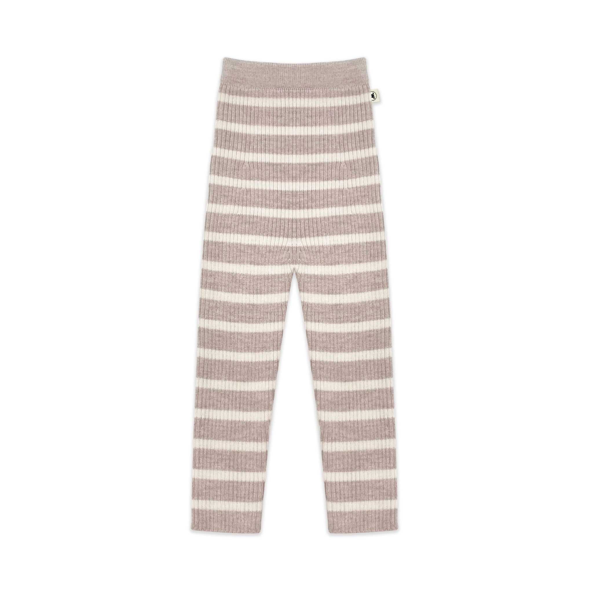 Leggings "Finn" in camel creme gestreift